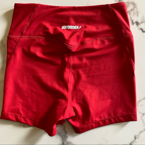 DOYOUEVEN High Rise Excel Bike Shorts Leggings Red - Picture 8 of 10
